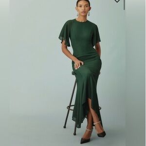 Reformation Dark Green Formal Dress